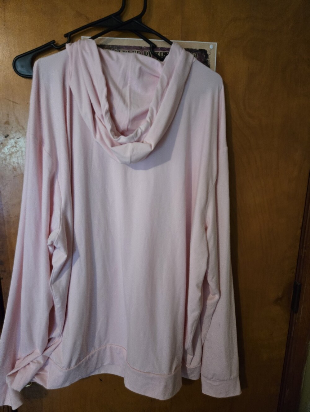 NWOT Comfrt AllDayJersey Lightweight Hoodie Pastel Pink 3X - Picture 4 of 5